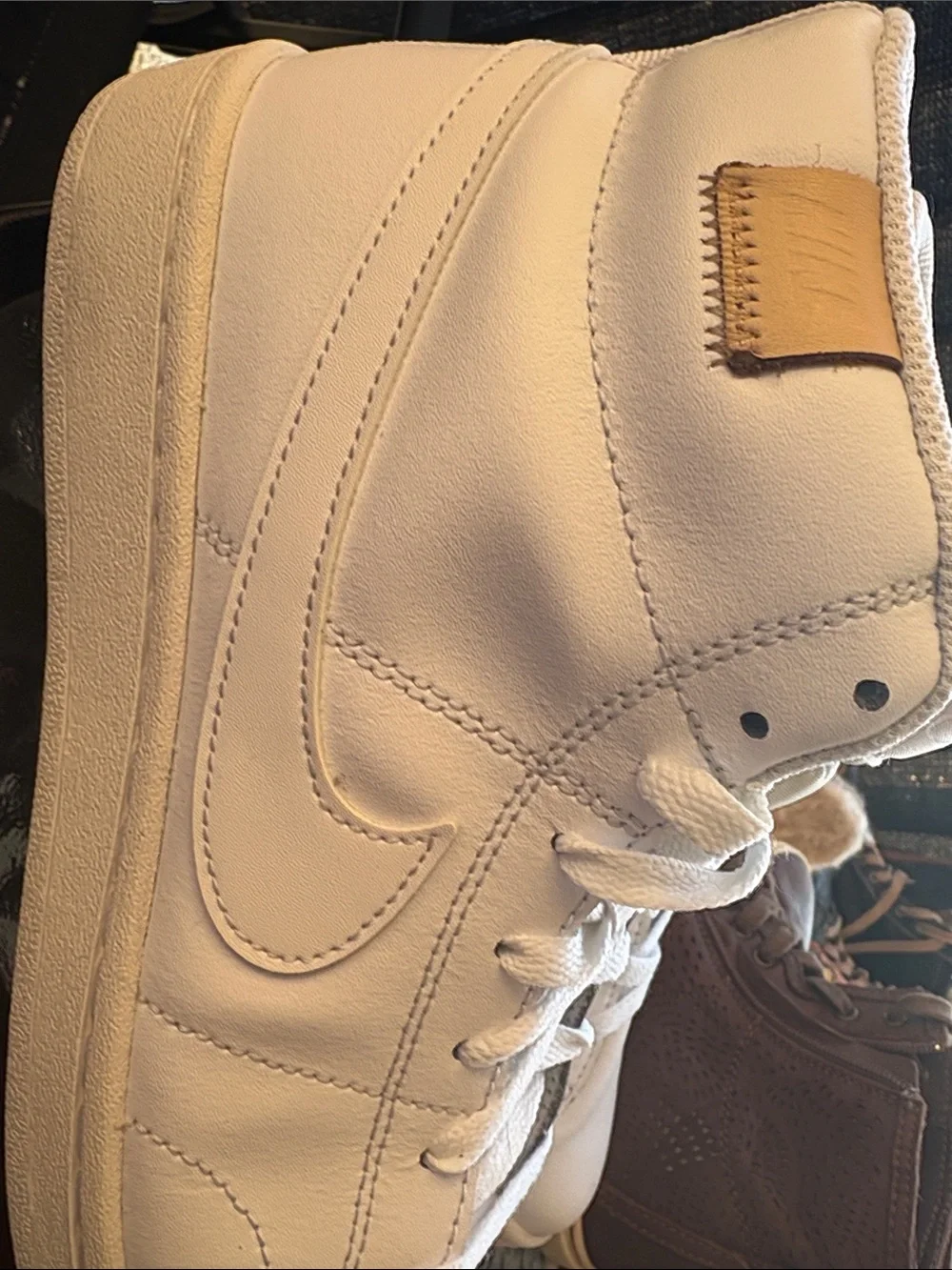 Nike white leather